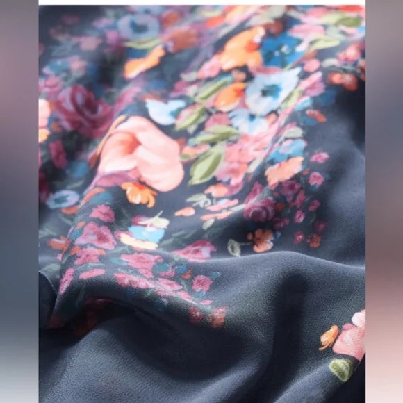 NWT City Chic Floral Navy  Wrap Maxi High low size 18 🌸BC BAG 07 - Picture 6 of 7